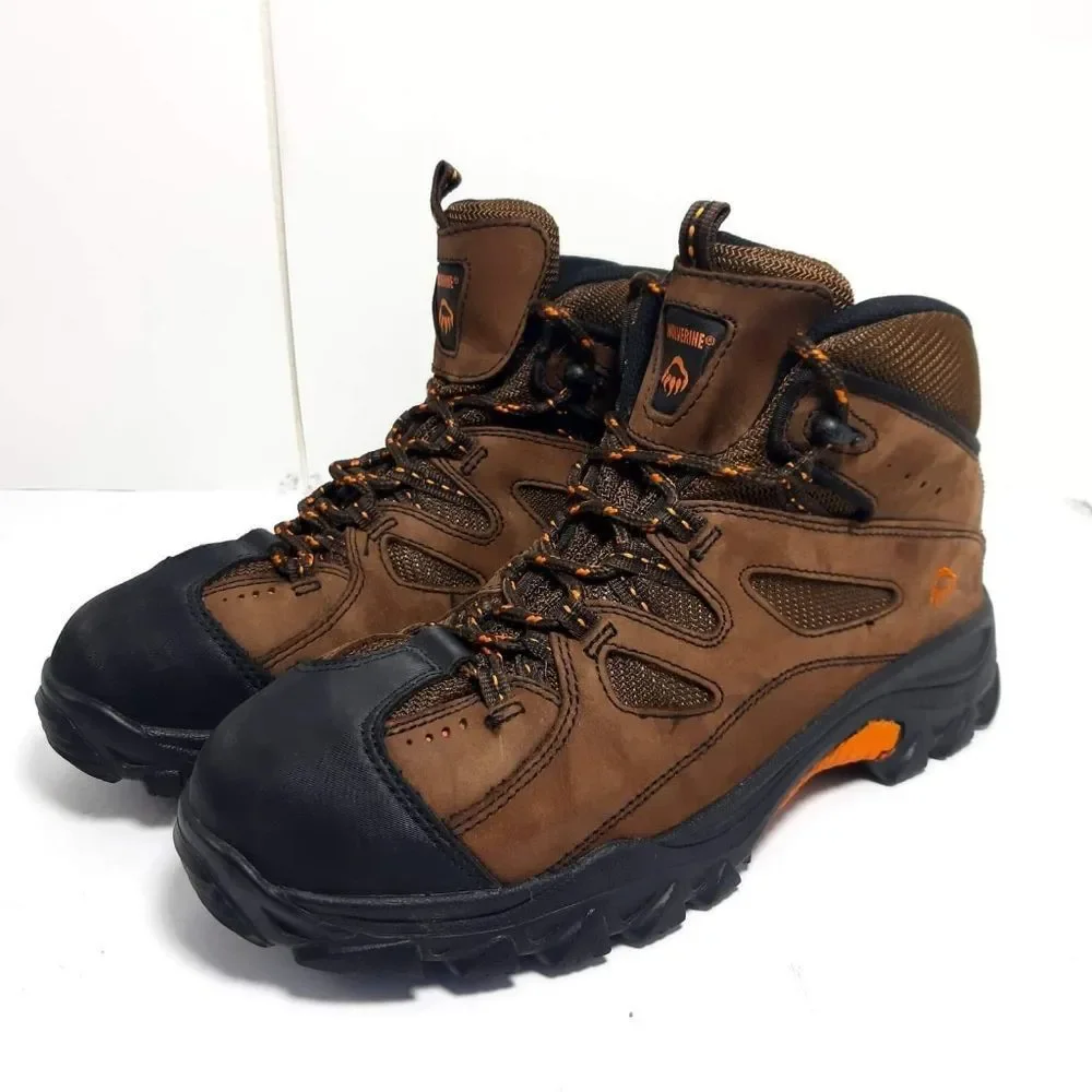 Wolverine Men's Hudson Brown Steel-Toe Work Hiking Boots W02194 Us 9M